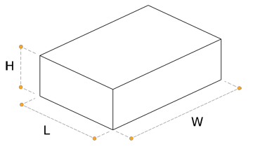 Square / Slab dimensions diagram